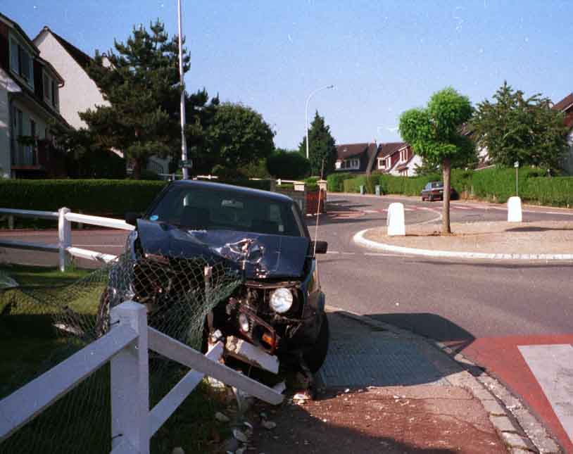 accident de giratoire